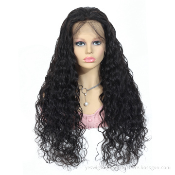 Mink Cambodian Human Hair Water Wave Wig 13X4 13X6 Transparent Lace Front Wet And Wavy Cambodian Hair Frontal Wigs Pre Plucked
